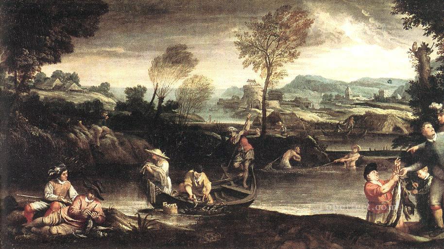 Fishing Baroque Annibale Carracci Oil Paintings